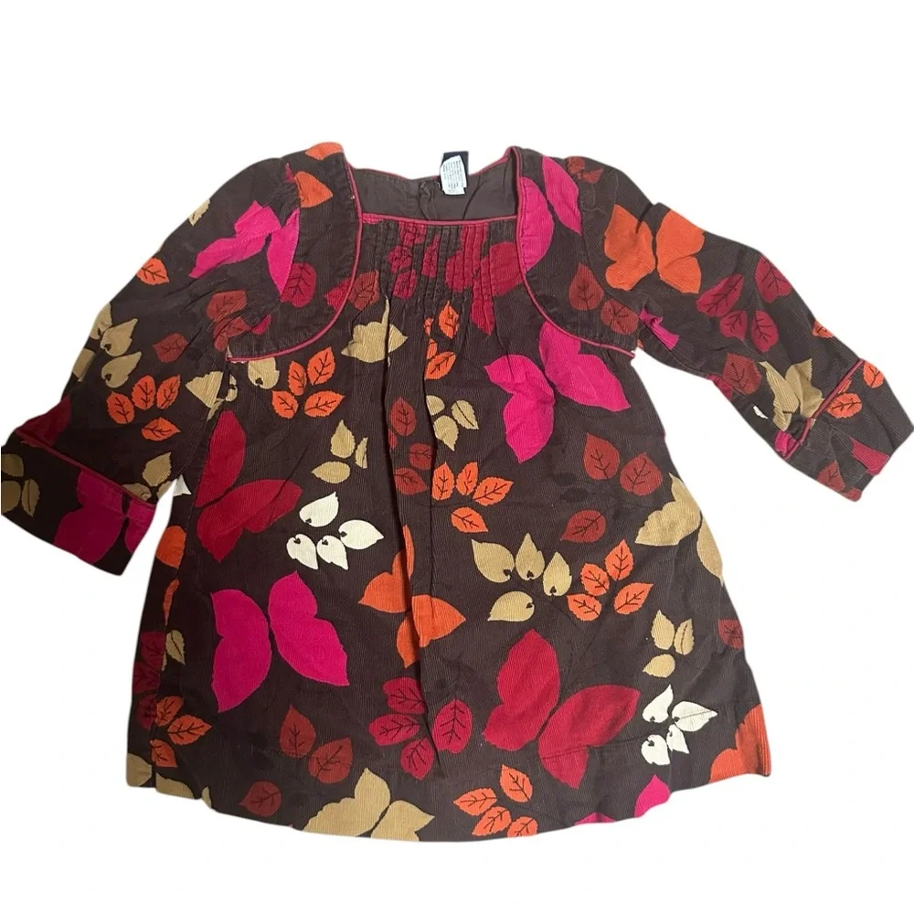 GAP Toddler Brown and Pink Dress Soft Corduroy 18-24 Months